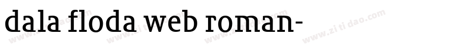 dala floda web roman字体转换